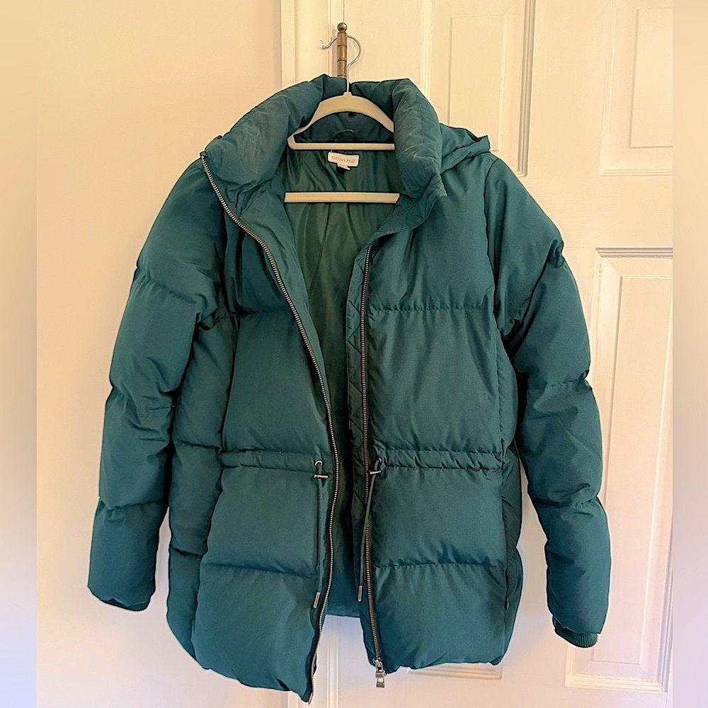 Garnet Hill Turquoise Puffer Coat S/XS